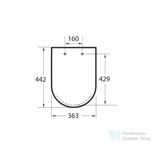 Roca Debba lecsapódásmentes WC tető 8019D2004
