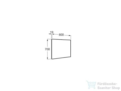 Roca Victoria-N 60x70x1,9 cm-es tükör,A812331406