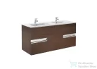 Roca Victoria-N 120x46 cm-es 4 fiókos dupla mosdó és alsószekrény kombináció,Textúrázott Wenge A855830154
