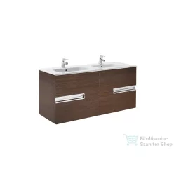   Roca Victoria-N 120x46 cm-es 4 fiókos dupla mosdó és alsószekrény kombináció,Textúrázott Wenge A855830154