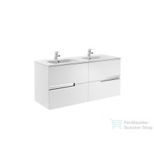   Roca Victoria-N 120x46 cm-es 4 fiókos dupla mosdó és alsószekrény kombináció,Magasfényű fehér A855830806