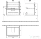 Villeroy & Boch Avento 60cm-es alsószekrény Nordic Oak színben A889 00 VJ ( A88900VJ )