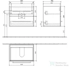 Villeroy & Boch Avento 65cm-es alsószekrény Elm Impresso színben A890 00 PN ( A89000PN )
