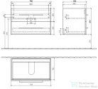 Villeroy & Boch Avento 80cm-es alsószekrény Elm Impresso színben A891 00 PN ( A89100PN )