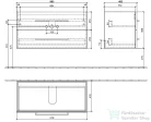 Villeroy & Boch Avento 100cm-es alsószekrény Nordic Oak színben A892 00 VJ ( A89200VJ )