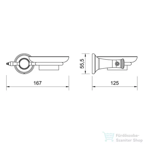 Ferro ANTICA fali szappantartó, bronz AAI02BR