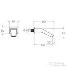 RamonSoler HYDROTHERAPY 15,1 cm-es fali kádöltő, króm AAZ305153
