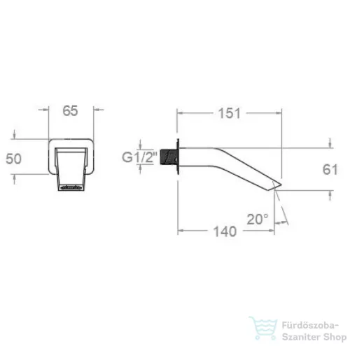 RamonSoler HYDROTHERAPY 15,1 cm-es fali kádöltő, szálcsiszolt nikkel AAZ305154
