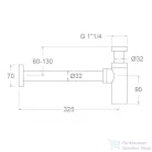 RamonSoler HYDROTHERAPY mosdó szifon, szálcsiszolt grafit AAZ309932