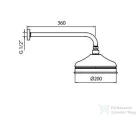 Webert 200mm-es fejzuhany zuhanykarral króm színben AC0014.015