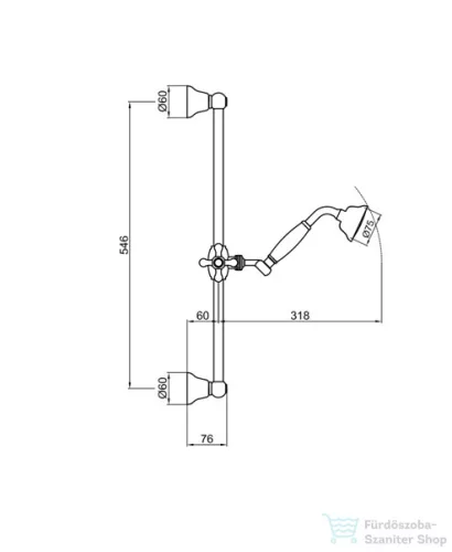 Webert SHOWER SET rudas zuhanyszett, króm AC0384.015