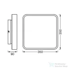 Sapho ORBIS BACKLIGHT Wifi-s mennyezeti világítás, 350x350mm, 2800lm, 28W, fekete (AC314100055)