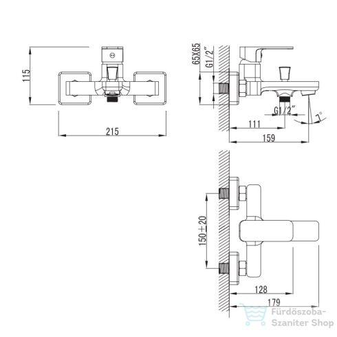 Wellis Cosmo kád csaptelep, króm ACS0204