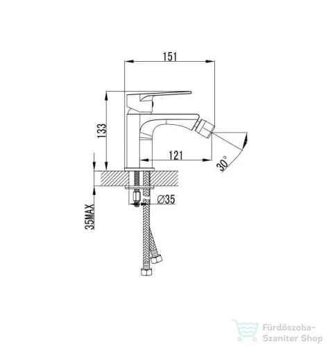 Wellis Asti bidé csaptelep ACS0209