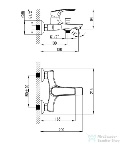 Wellis BELLINI kád csaptelep, króm ACS0214