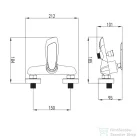 Wellis DIABLO kád csaptelep, króm ACS0222