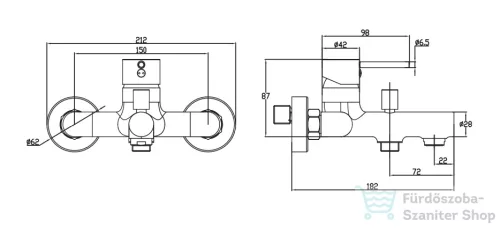 Wellis COMINO kád csaptelep, króm ACS0266