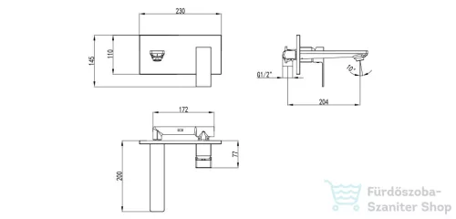 Wellis Mamba fali mosdó csaptelep ACS0271