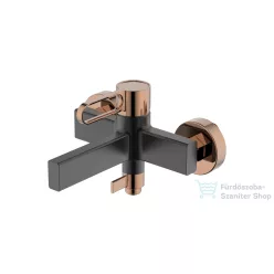 Wellis UMBRA kád csaptelep, matt fekete/rose gold ACS0308