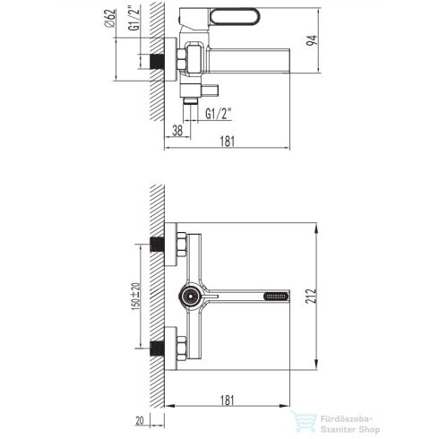 Wellis UMBRA kád csaptelep, matt fekete/rose gold ACS0308
