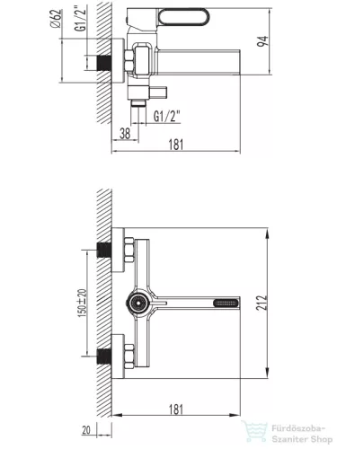 Wellis UMBRA kád csaptelep, matt fekete/rose gold ACS0308