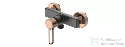 Wellis UMBRA zuhany csaptelep, zuhanyszett nélkül, matt fekete-rose gold ACS0309