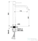 Wellis Altona magas mosdó csaptelep, brushed gold ACS0408-1