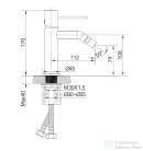 Wellis Altona bidé csaptelep, brushed gold ACS0412