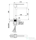 Wellis Vito mosdó csaptelep, brushed rosegold ACS0422