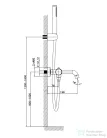 Wellis Vito kád/zuhany csaptelep szett, brushed rosegold ACS0428