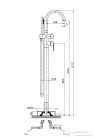 Wellis Vito szabadonálló kád csaptelep, brushed gold ACS0430