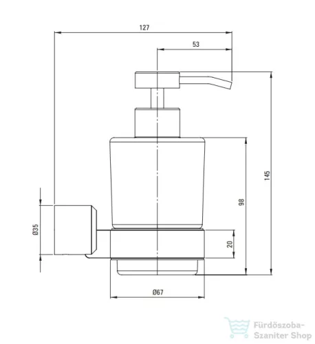 Deante ARNIKA fali szappanadagoló, króm ADA_042