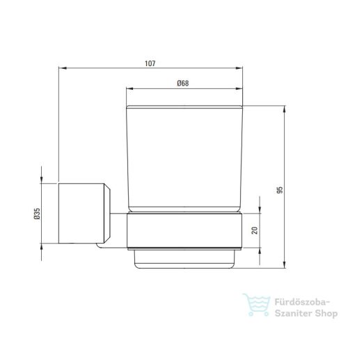 Deante ARNIKA pohár, fali, króm ADA_0911