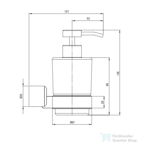Deante ARNIKA fali szappanadagoló, fekete ADA_N421