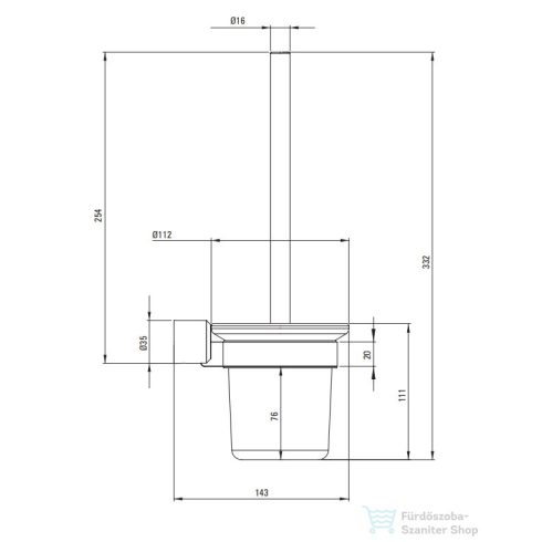 Deante ARNIKA WC-kefe fali, szálcsiszolt arany ADA_R711