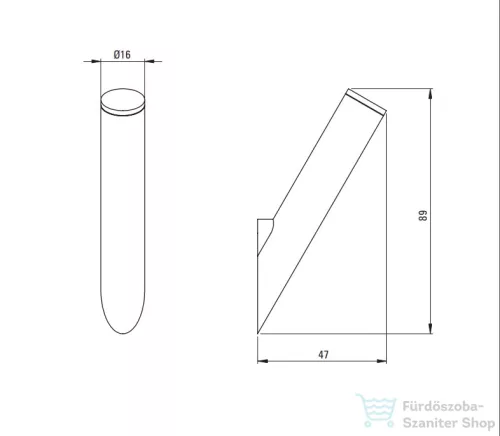 Deante SILIA akasztó, titanium ADI_D111
