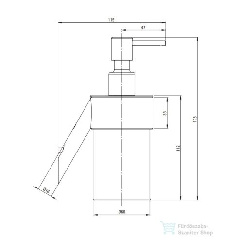 Deante SILIA fali szappanadagoló, titanium ADI_D421