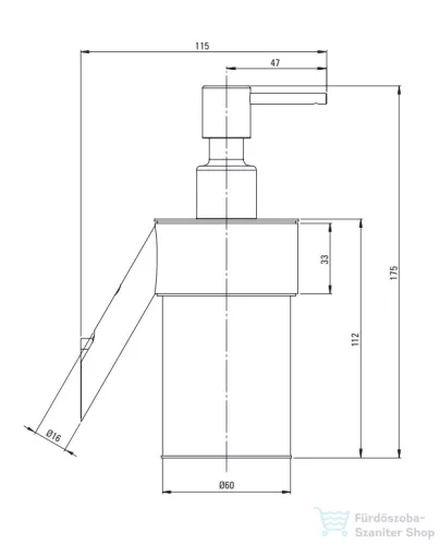 Deante SILIA fali szappanadagoló, titanium ADI_D421