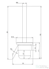 Deante SILIA WC-kefe fali, titanium ADI_D711