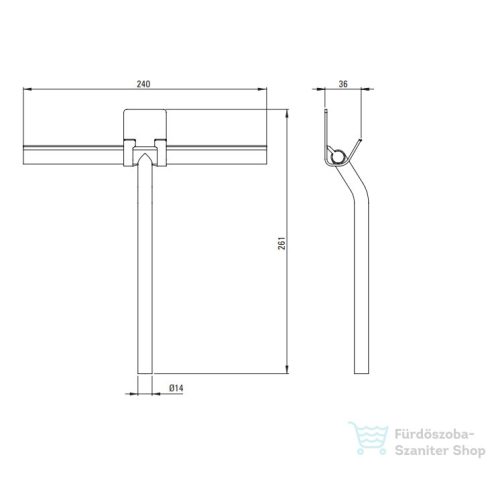 Deante SILIA vízlehúzó, fekete ADI_N31K