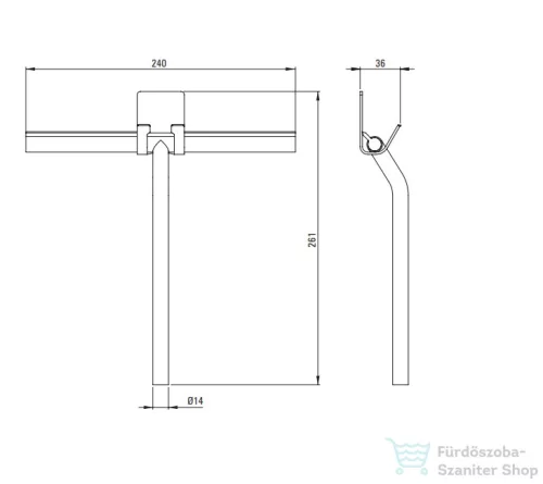 Deante SILIA vízlehúzó, fekete ADI_N31K