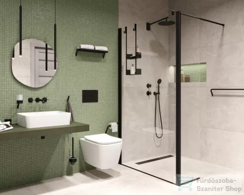Deante SILIA WC-kefe fali, nero ADI_N711