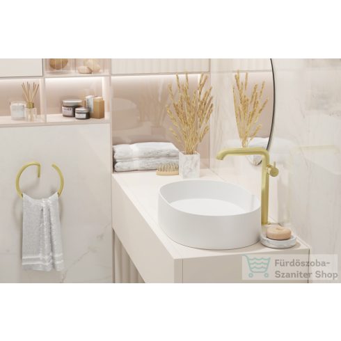 Deante Silia kör alakú törölközőtartó, szálcsiszolt arany ADI_R611