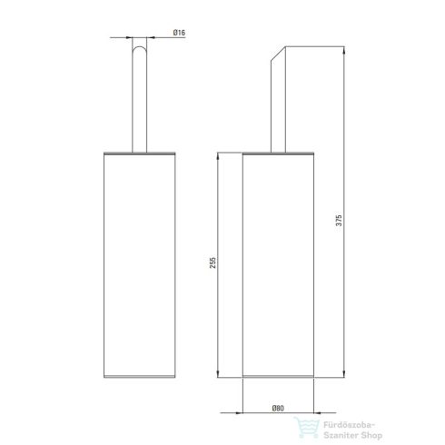 Deante SILIA WC-kefe szabadonálló, szálcsiszolt arany ADI_R712