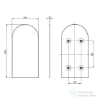 Deante SILIA fali tükör, szálcsiszolt arany ADI_R851