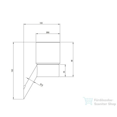 Deante Silia arany színű üvegpohár, fali  ADI_Z911