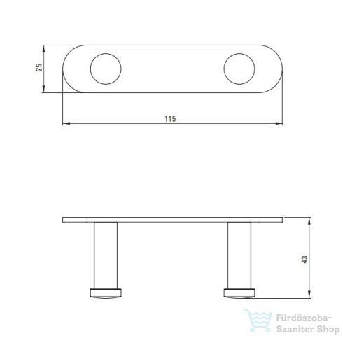Deante JASMIN dupla akasztó, króm ADJ_012L