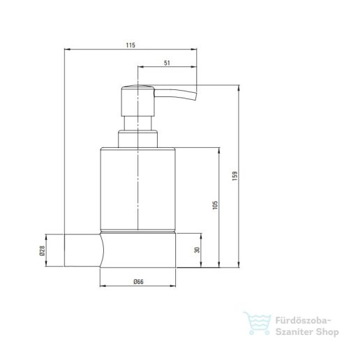 Deante ROUND fali szappanadagoló, króm ADR_0421