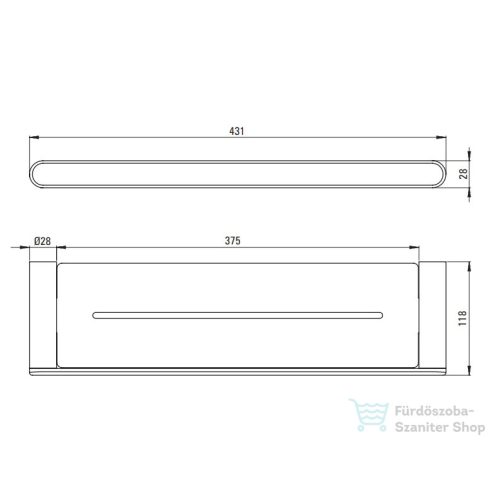 Deante ROUND fali polc , króm ADR_0511