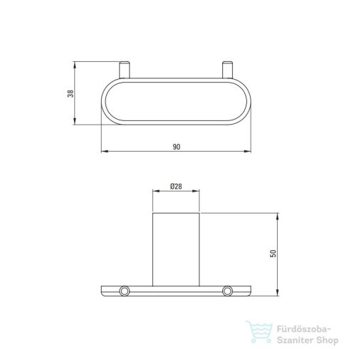 Deante ROUND dupla akasztó, szálcsiszolt arany ADR_R121